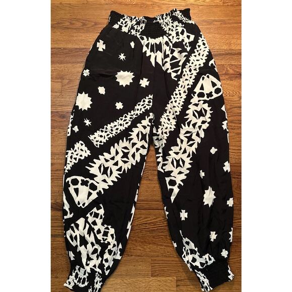 Anthropologie Aniya Balloon Joggers Pants Black MOTIF Size S Boho - Picture 2 of 5